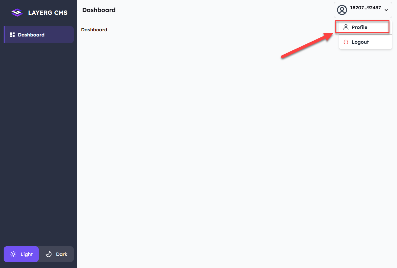 LayerG CMS Profile Page