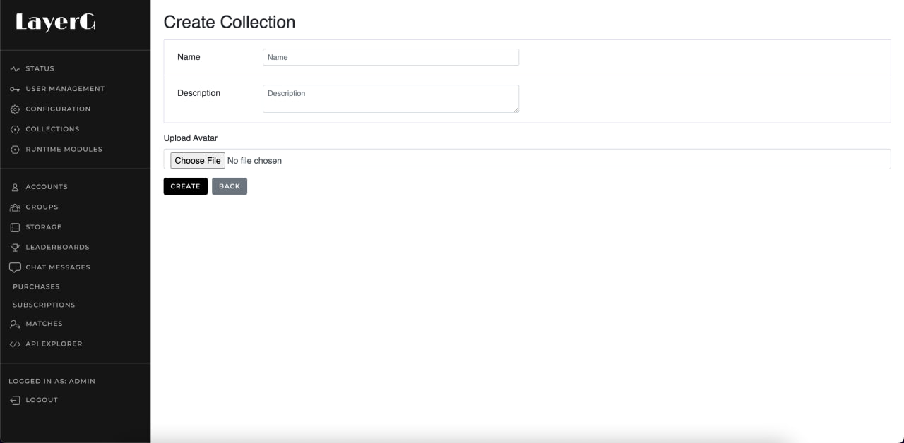 Update Collection Form
