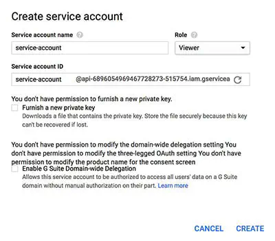 Create Service Account