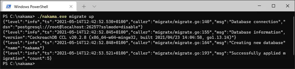 LayerG migrations for CockroachDB