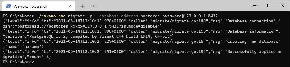 LayerG migrations for PostgreSQL